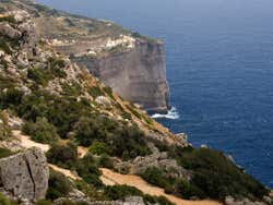 A panoramic view of the Dingli Cliffs in Malta