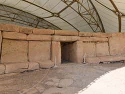 A large megalithic structure with an entrance in the middle