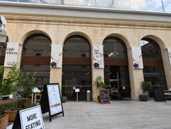 The exterior of a food market