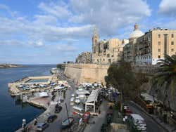 A view of the outskirts of Valletta